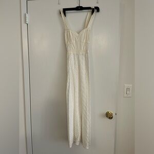 Anthropologie White Eyelet Jumpsuit